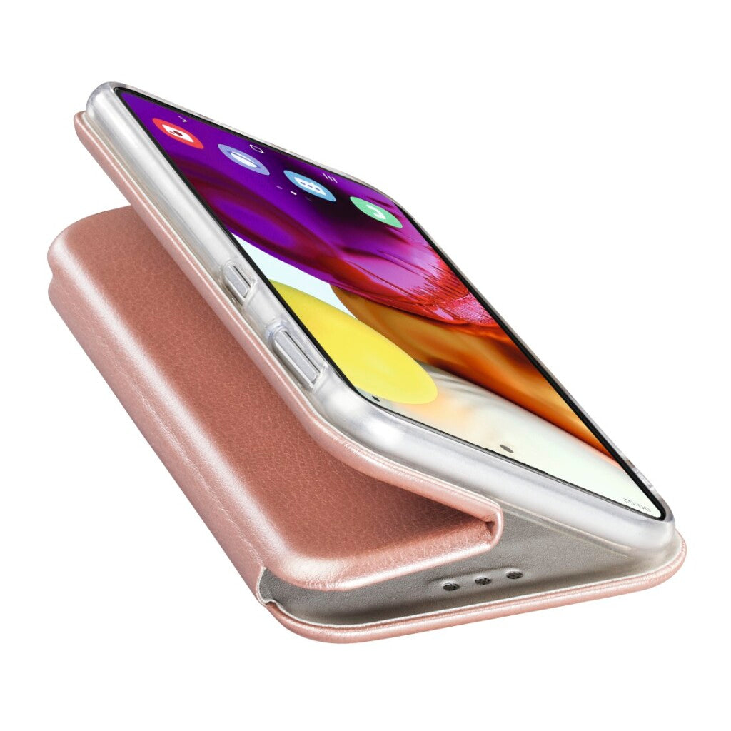 Hama livret courbe pour Samsung Galaxy A71 or rose