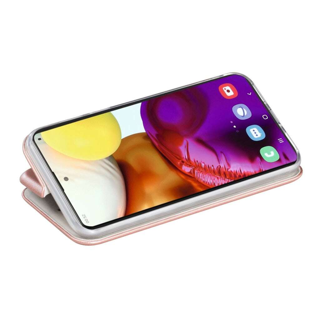 Hama livret courbe pour Samsung Galaxy A71 or rose