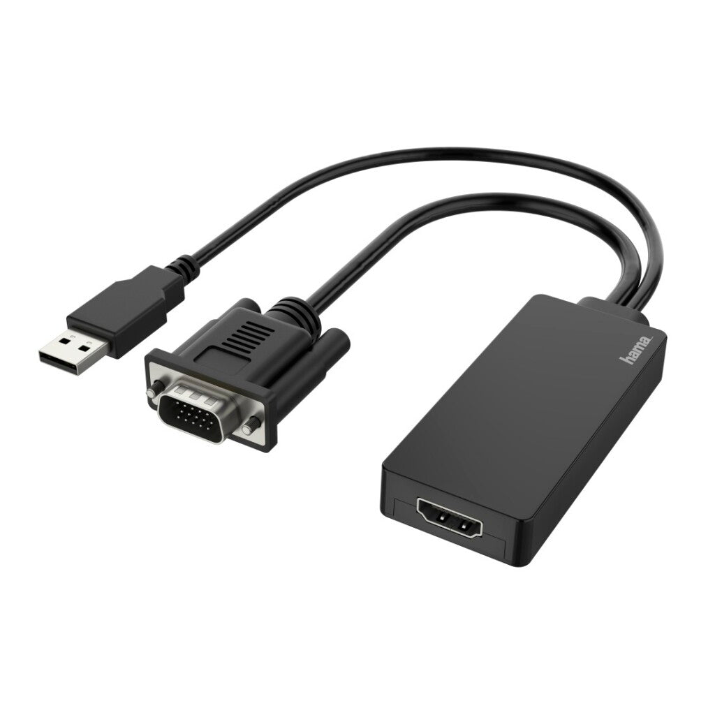 Adaptateur vidéo Hama Prise VGA + USB - Connexion commerciale HDMI Full HD 1080p