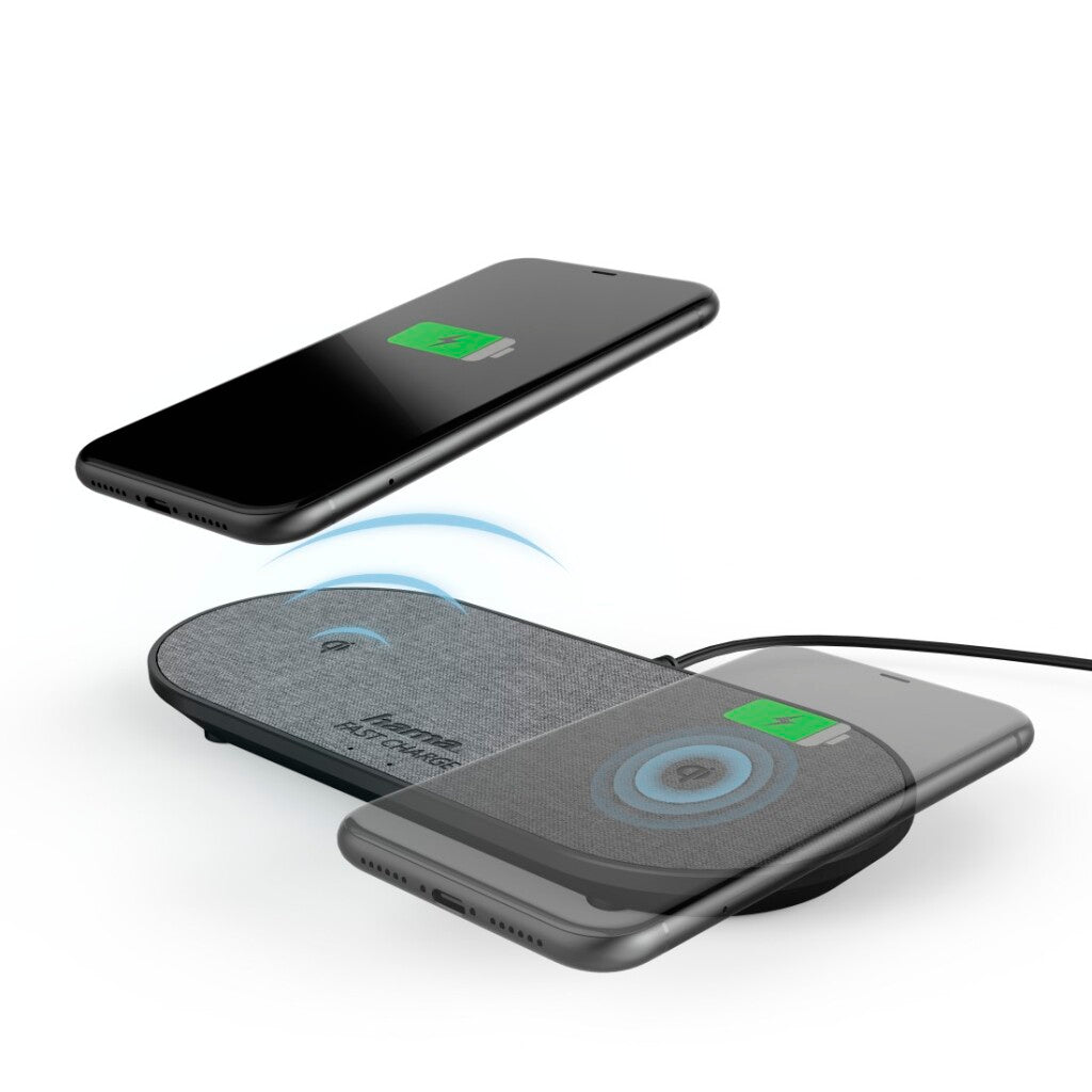 Hama chargeur sans fil qi-fc10 duo noir