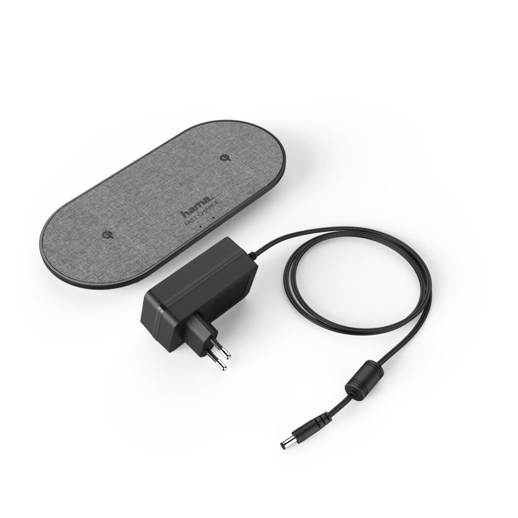 Hama chargeur sans fil qi-fc10 duo noir