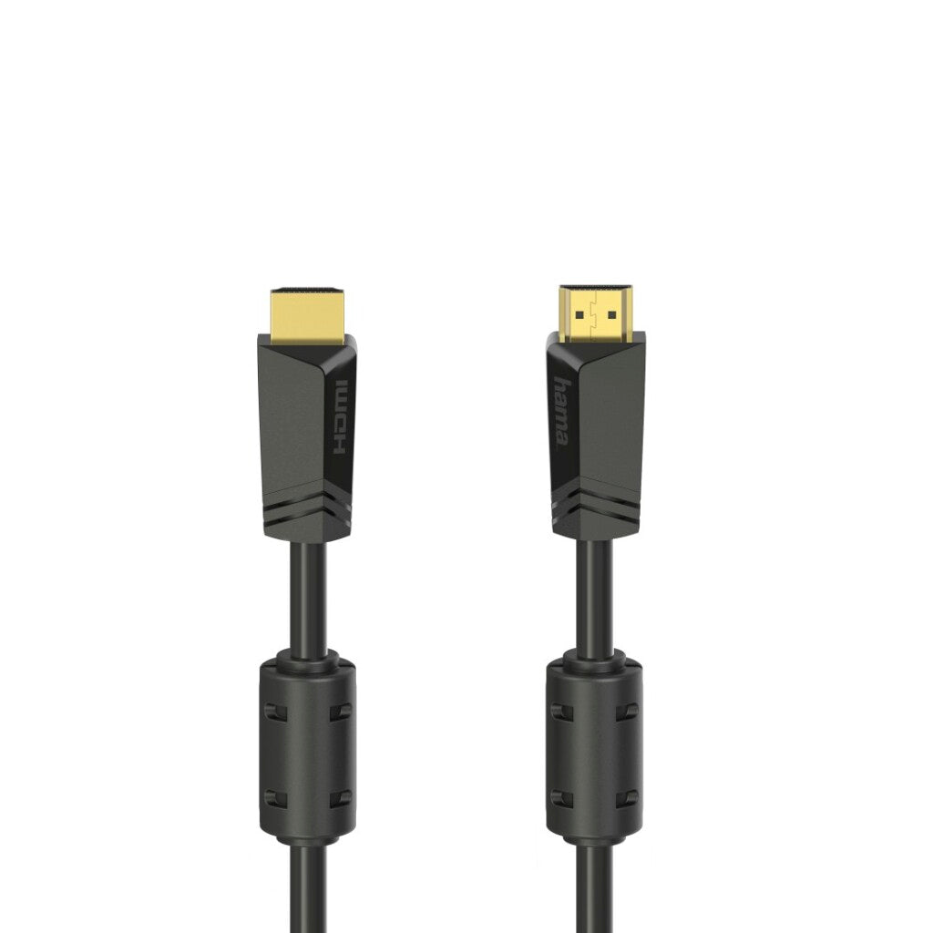 Connecteur de câble commercial HDMI haute vitesse Hama - connecteur Ethernet 4K plaqué or 10,0 m