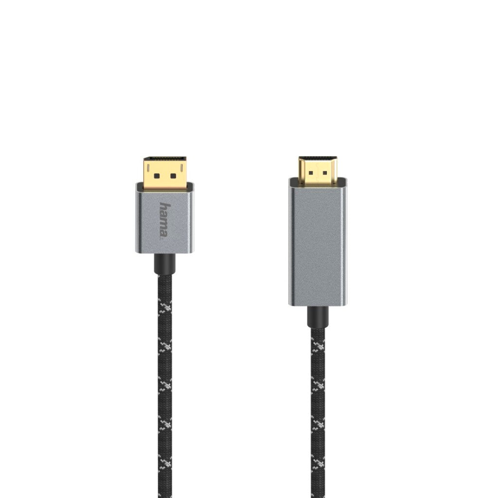 Hama câble vidéo displayport pc. - commerce HDMI ;-st. ultra-hd 4k@60hz aluminium 1,50 m
