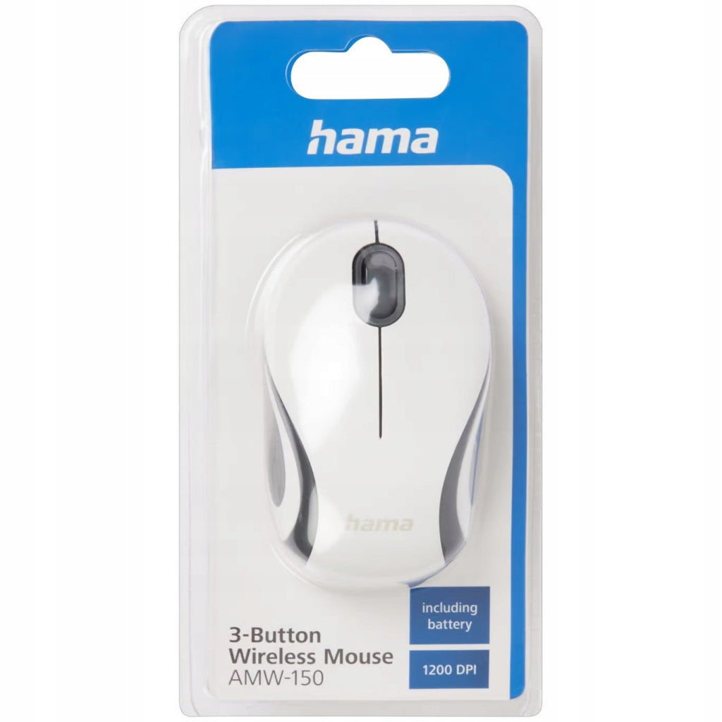 Hama mini souris optique souris sans fil 3 boutons amw-150 blanc