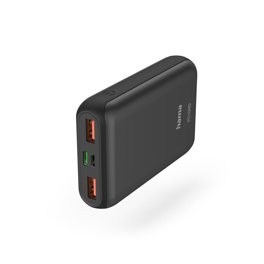 Hama bloc d'alimentation PD10-HD 10000mah 2x USB-A 1x USB-C pour une charge rapide antr.