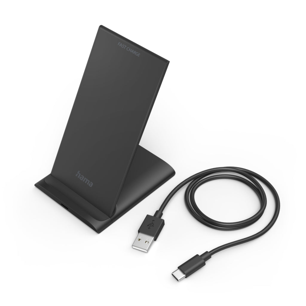 Hama chargeur sans fil qi-fc10s 10 w chargeur sans fil pour smartphone noir