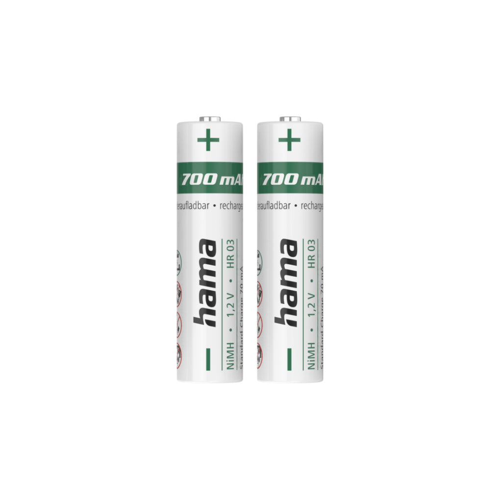 Hama Batterie NiMH #039;s AAA micro 700 Mah 1,2V 2 pièces