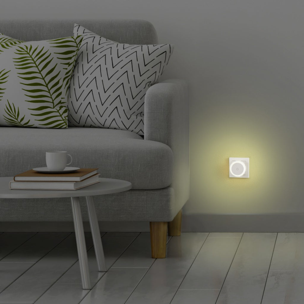 Hama Lampe de nuit LED avec interrupteur tactile pour prise, bouton tactile, lumière chaude