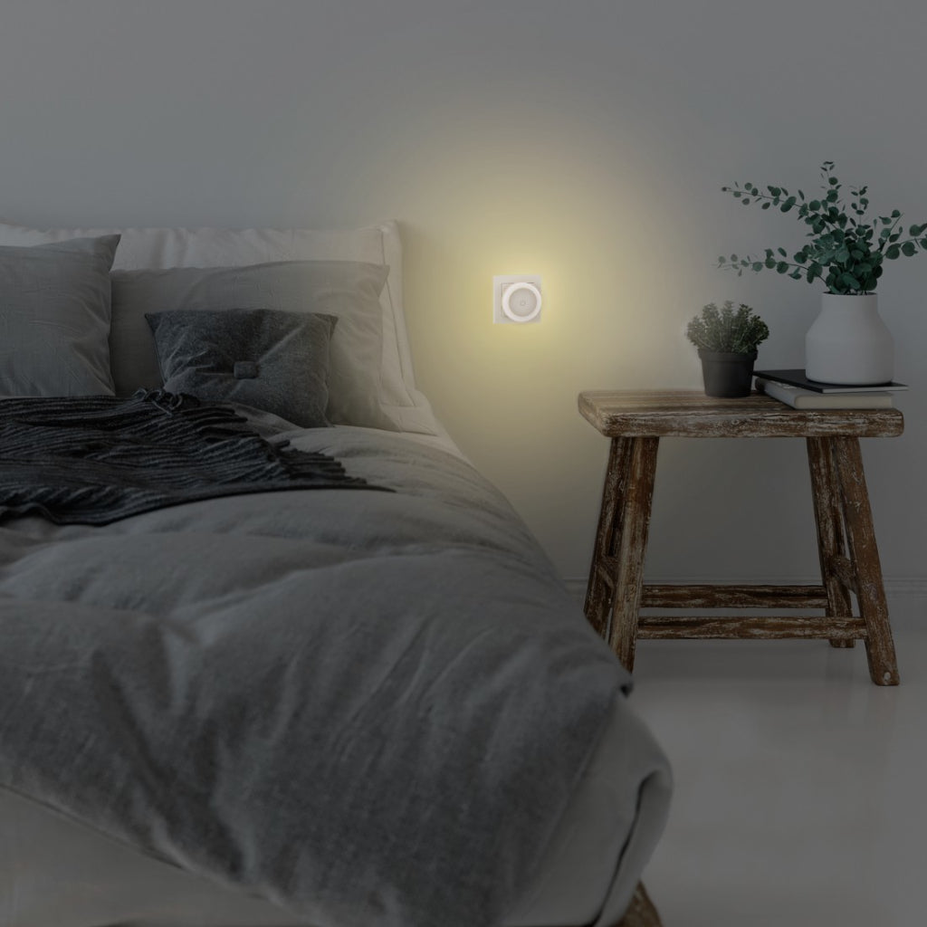 Hama Lampe de nuit LED avec interrupteur tactile pour prise, bouton tactile, lumière chaude