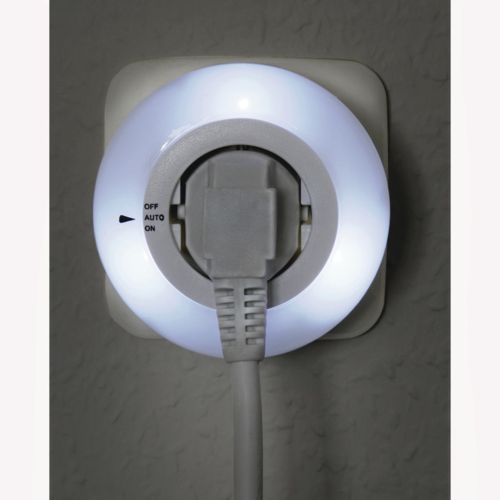 Hama LED veilleuse cercle m. intégré. protection contre les contacts du capteur de lumière de la prise