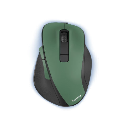 Souris optique sans fil Hama 6 boutons MW-500 recharge batterie ergo. vert forêt
