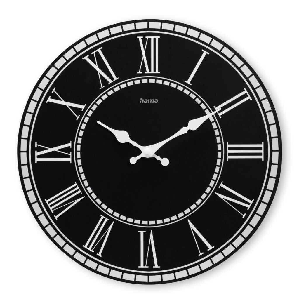 Hama horloge murale rab vintage ne coche pas 30 cm mdf noir et blanc