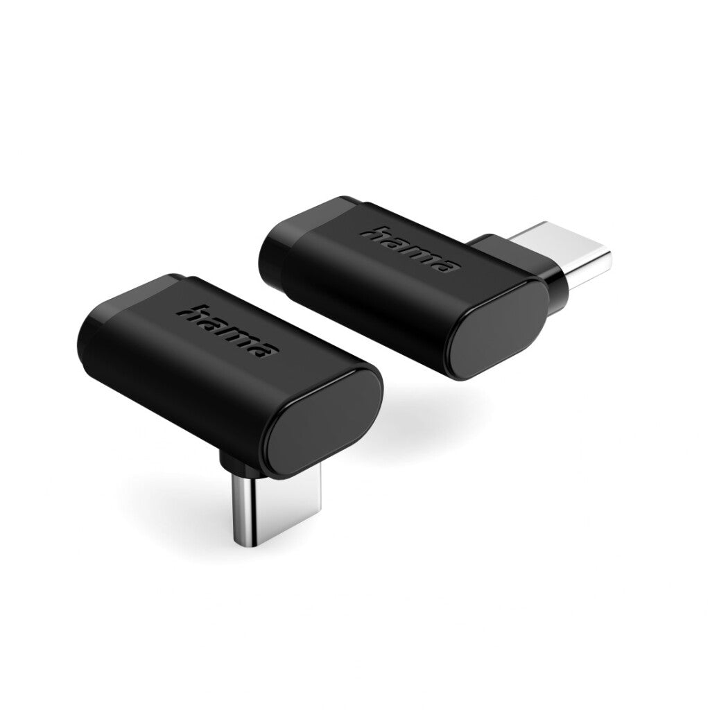 Hama usb-c-hoekadapter 90 deg; usb 3.2 gen2 10 gbit s 5 a 240 w set van 2