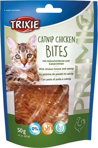 Bouchées de poulet à l'herbe à chat premium Trixie