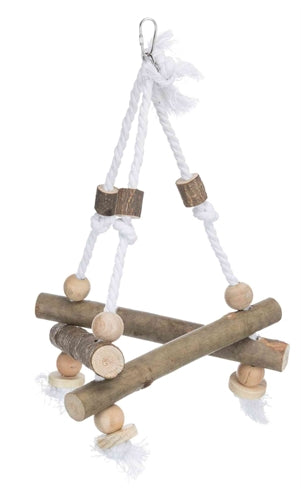 Balançoire Trixie sur corde en bois d'écorce