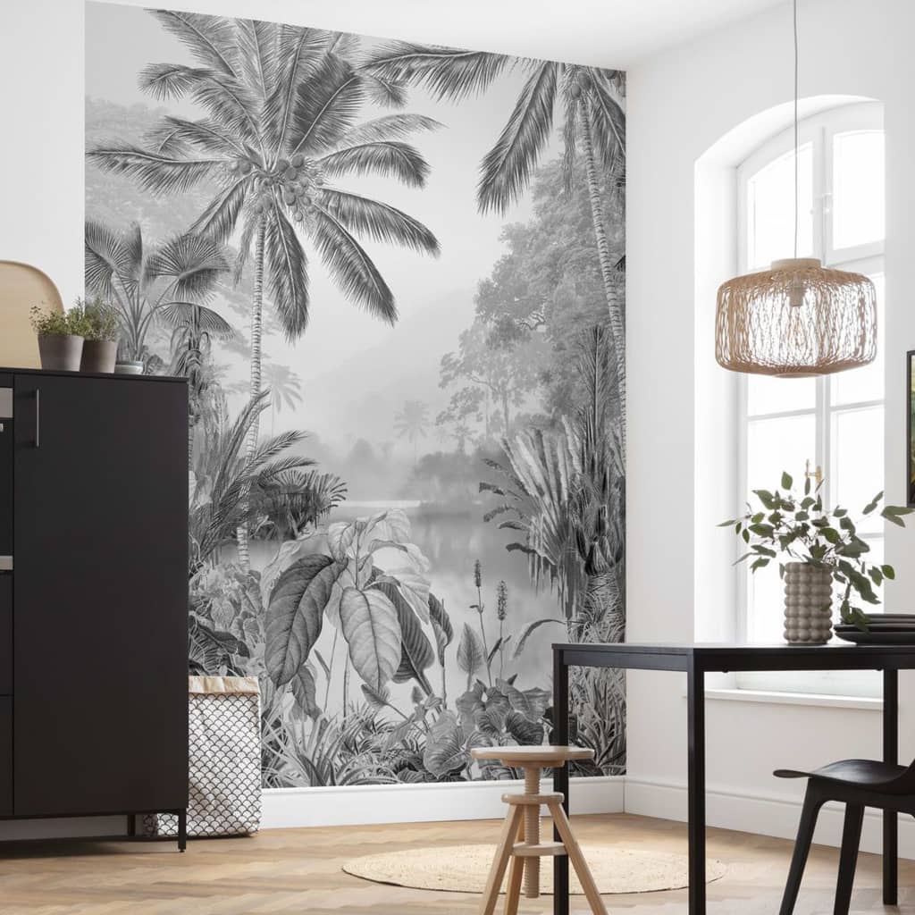 Komar Photo Wallpaper Lac Tropical Black blanc 200x270 cm