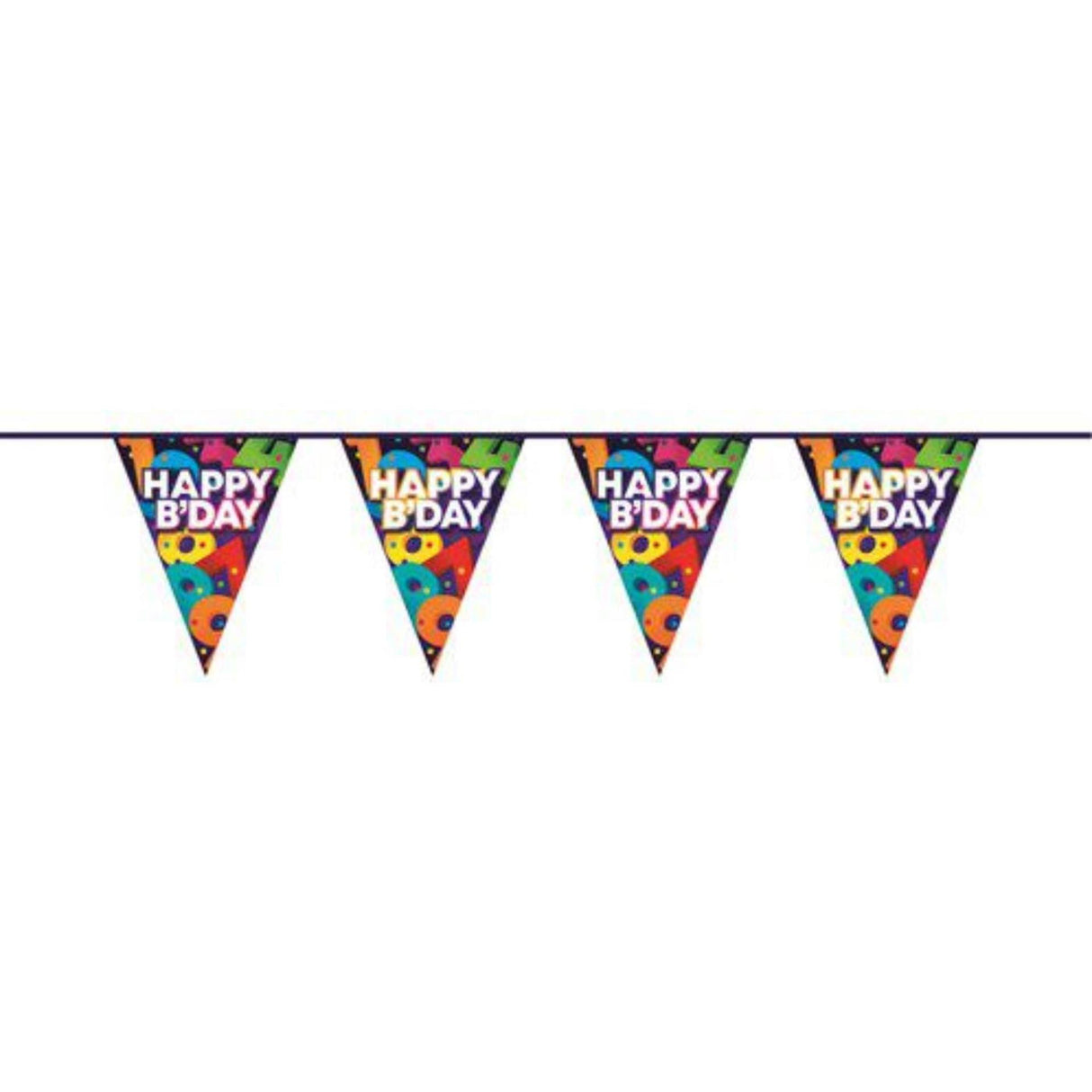Ligne de drapeau Haza joyeux anniversaire 10m