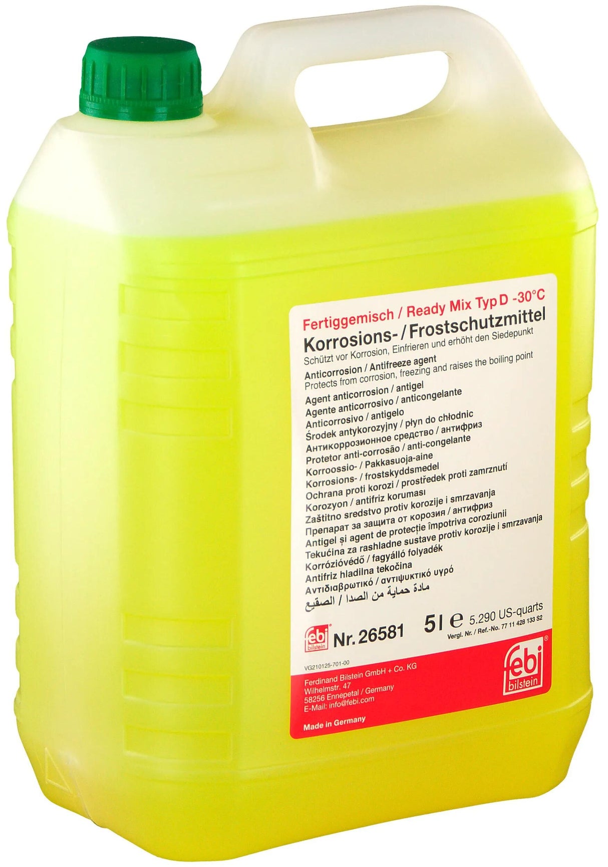 Febi Bilstein Febi Protection Radiateur Ready Mix Type D Antigel Type D Ready Mix Renault 5L