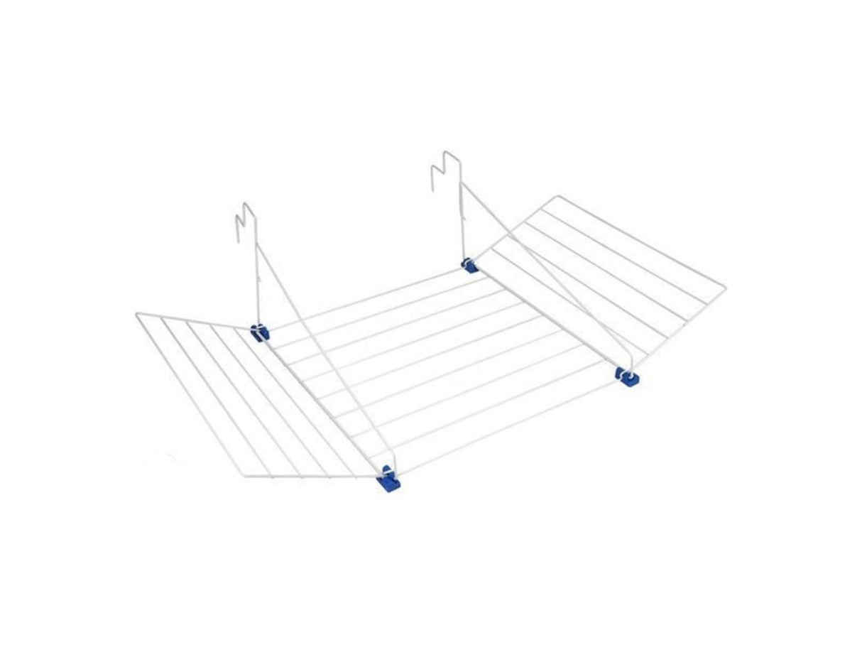 Tomado - étendoir Tilburg - pour radiateur, balcon, porte ou balustrade - longueur de séchage 12 mètres - suspendu - gris argenté - garantie 5 ans