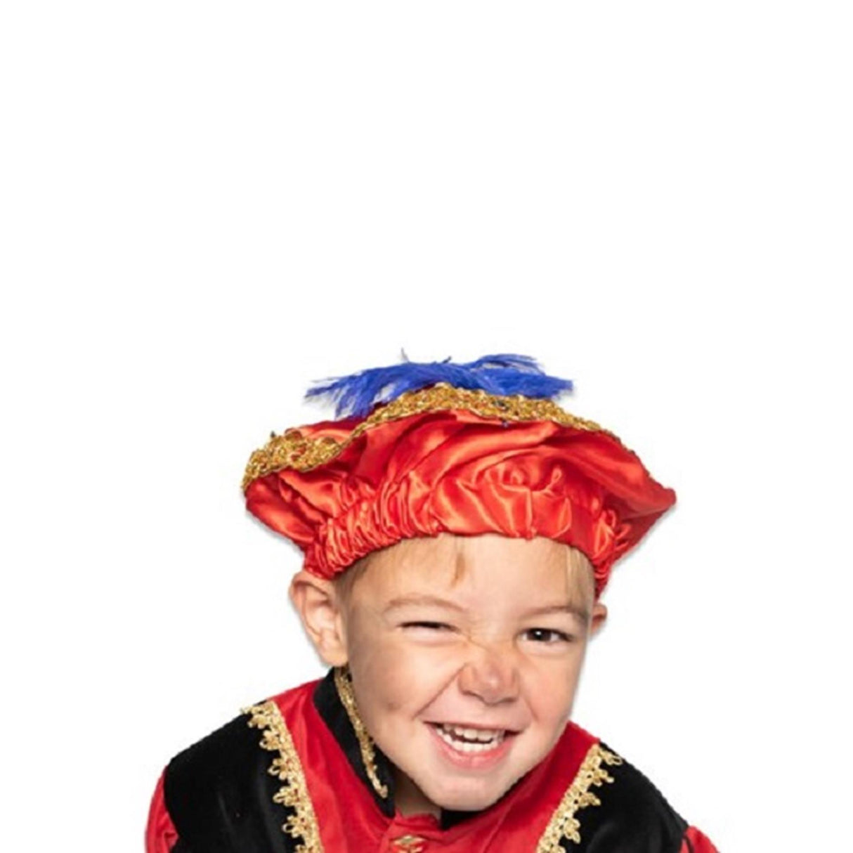 Haza Pietenberet satin avec plume rouge