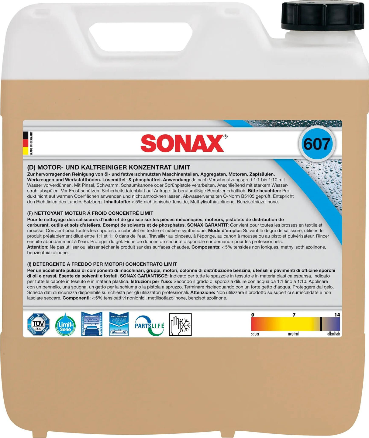 Sonax nettoyant à froid limite nettoyant à froid 10 litres.