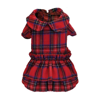 Croci Robe de Noël tartan rouge