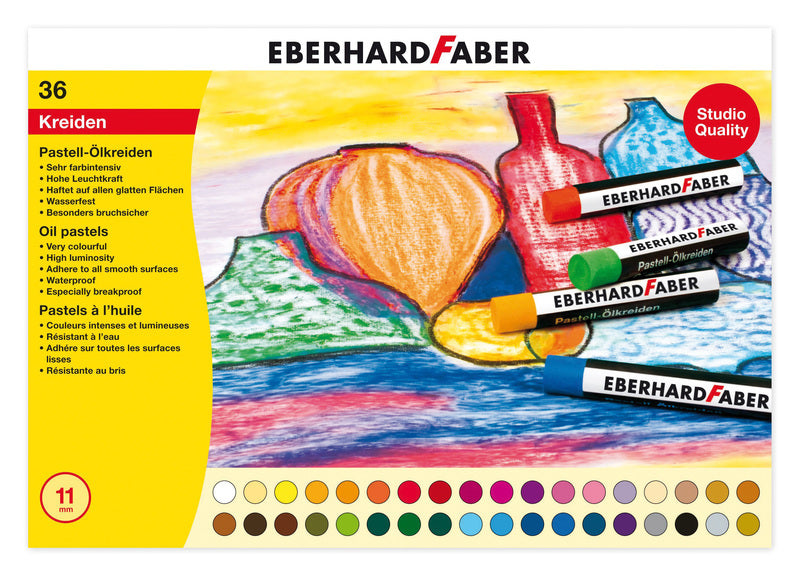 Eberhard faber ef-522036 craie pastel à l'huile efa 11mm boîte de 36 pcs