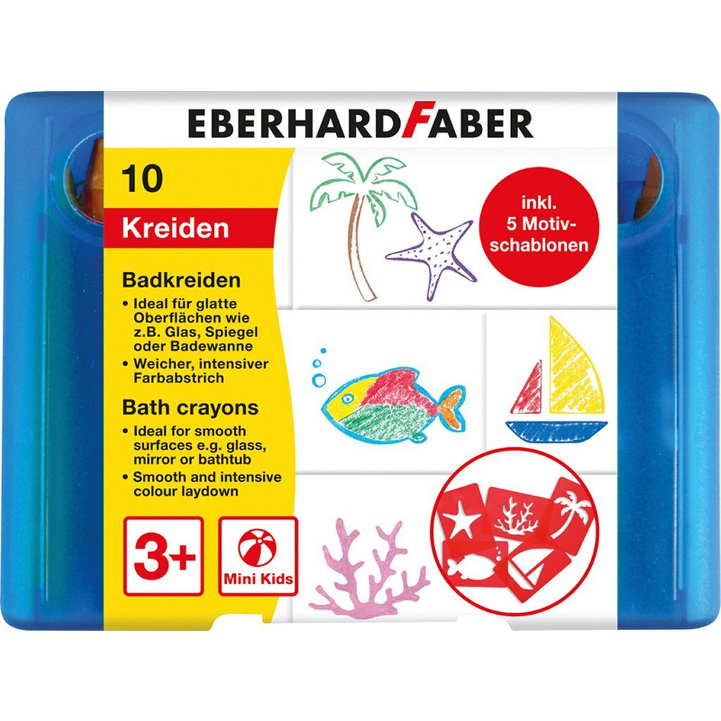 Eberhard faber ef-524110 craie de bain 10 pièces boîte de rangement incl. 5 cartouches