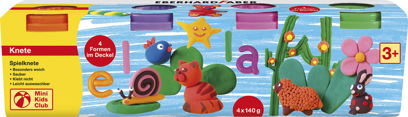 Eberhard faber ef-572510 argile pour enfants en tasse, 140gr orange, rose, vert, violet