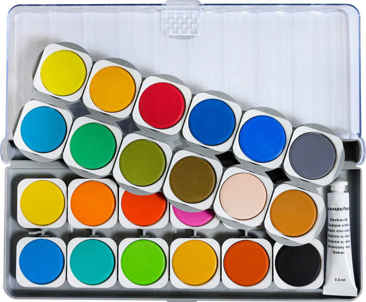 Eberhard faber ef-578324 boîte de couleurs gagnant 24 couleurs + palette de mélange
