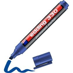 Marqueur permanent edding 330 bleu pointe biseautée 1-5 mm