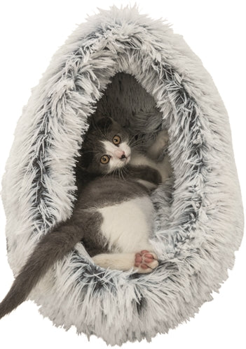 Trixie panier pour chat igloo harvey gris blanc-noir