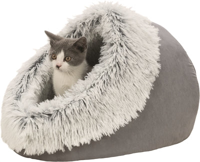 Trixie panier pour chat igloo harvey gris blanc-noir
