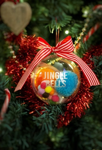 Boule de Noël Cupidon comète Jingle bells avec chat jouet