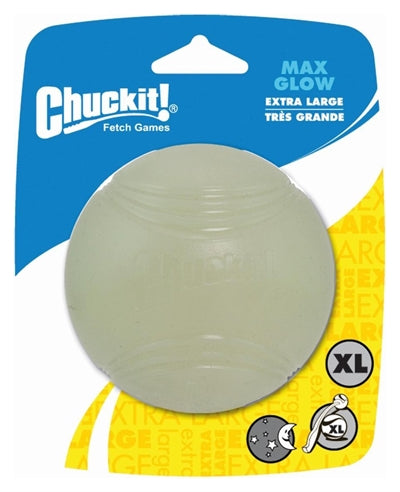 Chuckit ! max glow ball – jouet pour chien – balle pour chien – flottant – jouet à rapporter – brille dans le noir – extra large – ø9 cm – 1 pièce