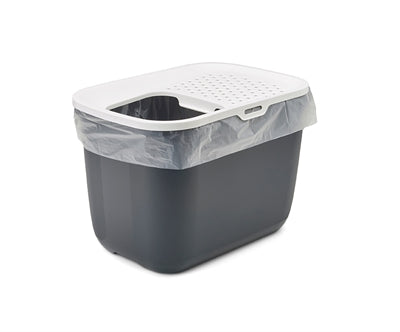 Savic Kattenbak Hop en blanc anthracite