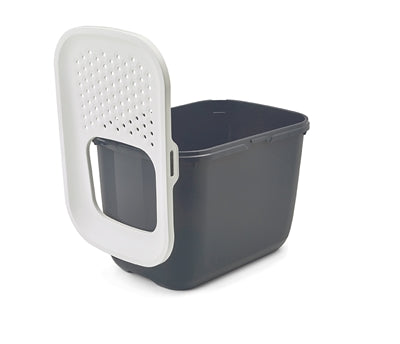 Savic Kattenbak Hop en blanc anthracite