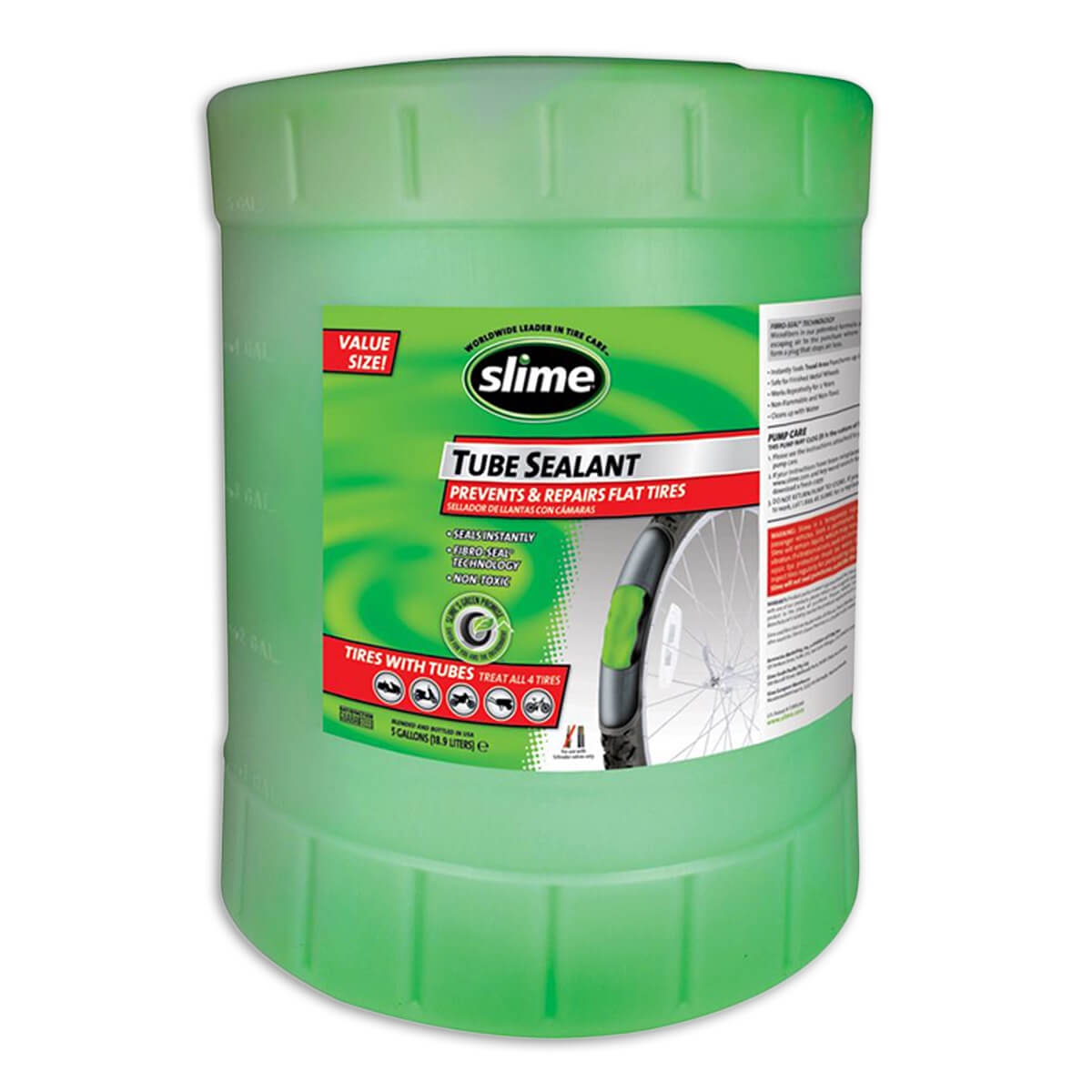 Agent anti-crevaison pour chambre à air Slime 18,9 litres