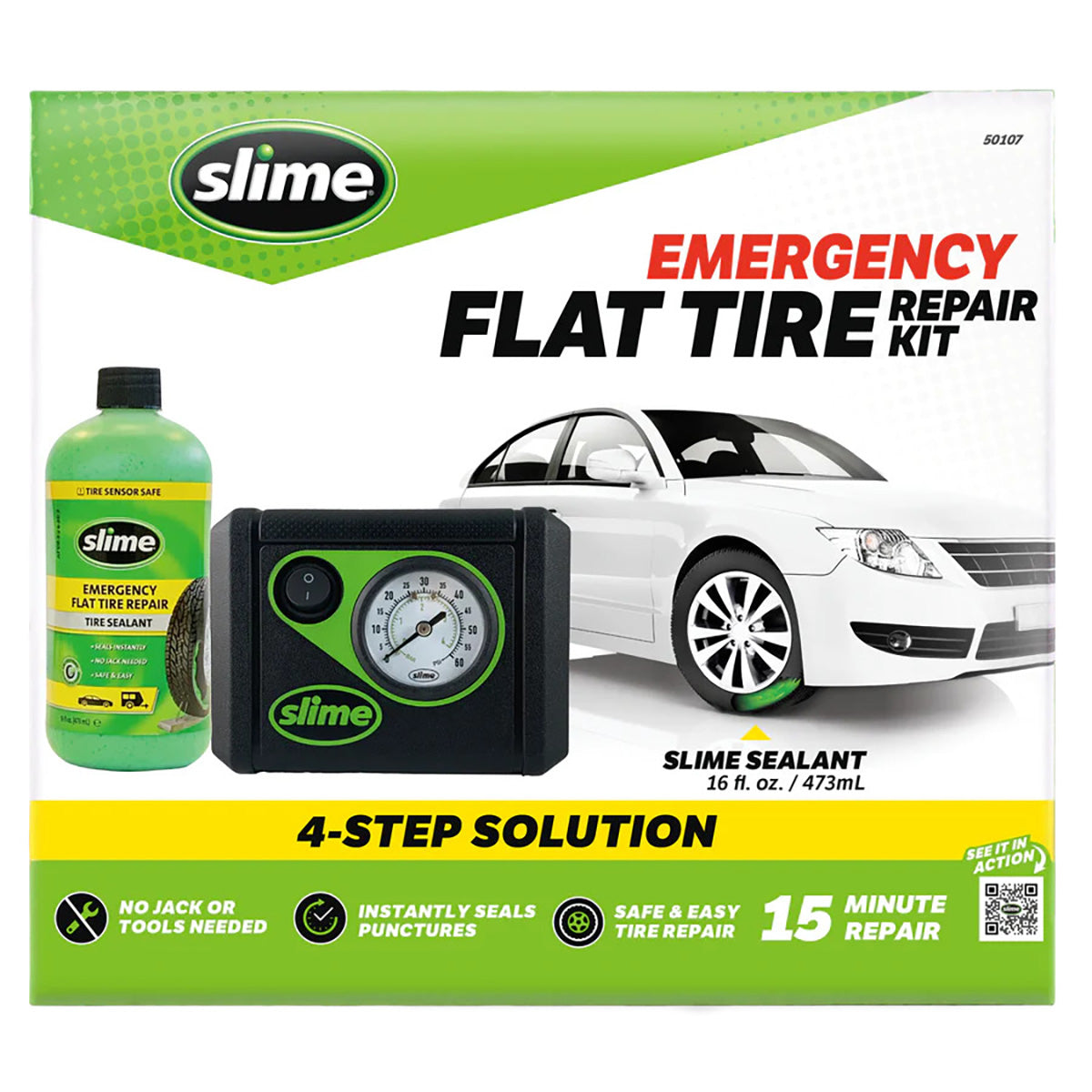 Kit de réparation d'urgence pour crevaison Slime Smart Repair