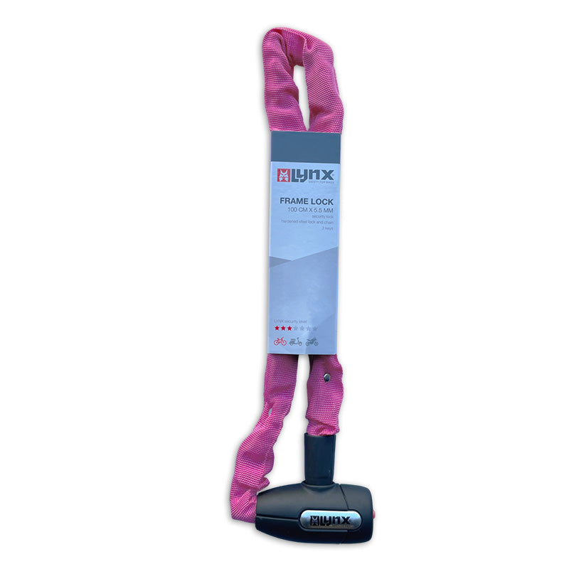 Lynx Cityline M Lock de chaîne - 85 cm - rose