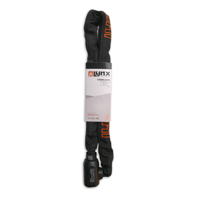 Lynx Chain Lock Art-2 100cmx9.0 mm Couverture en nylon noir sur carte