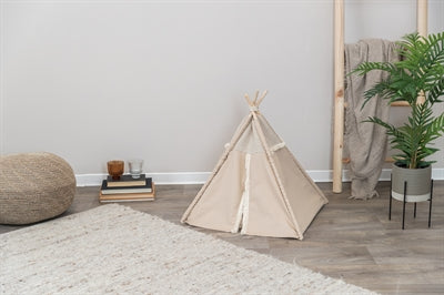 Trixie panier pour chat tipi boho beige