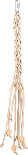Trixie jouet lacets cuir avec perles en bois naturel