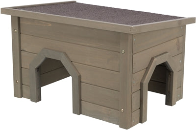Trixie natura maison pour rongeurs toit asphalte gris vert