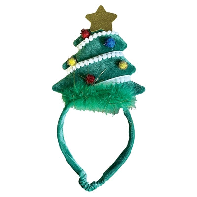 Arbre de Noël diadème pour animaux de compagnie heureux