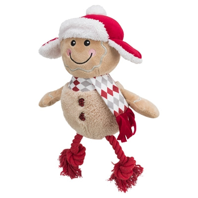 Trixie Bonhomme en pain d'épice de Noël avec corde en soie, jambes en coton peluche