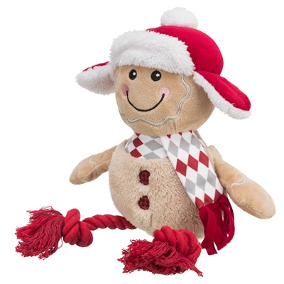 Trixie Bonhomme en pain d'épice de Noël avec corde en soie, jambes en coton peluche