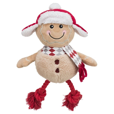 Trixie Bonhomme en pain d'épice de Noël avec corde en soie, jambes en coton peluche