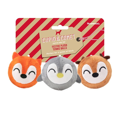 Comète Cupidon Balles de tennis en peluche festives