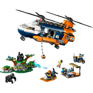 LEGO CITY 60437 Jungle Researchers: Hélicoptère à la base